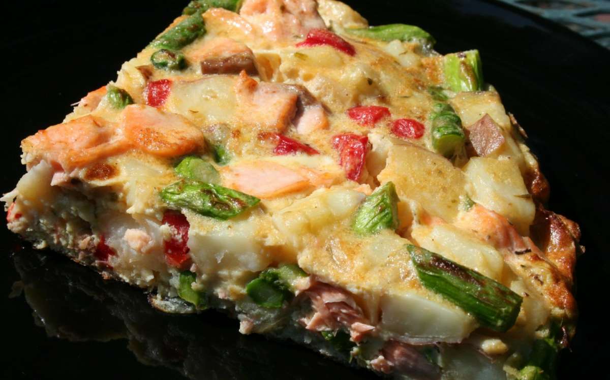 Variante frittata al salmone