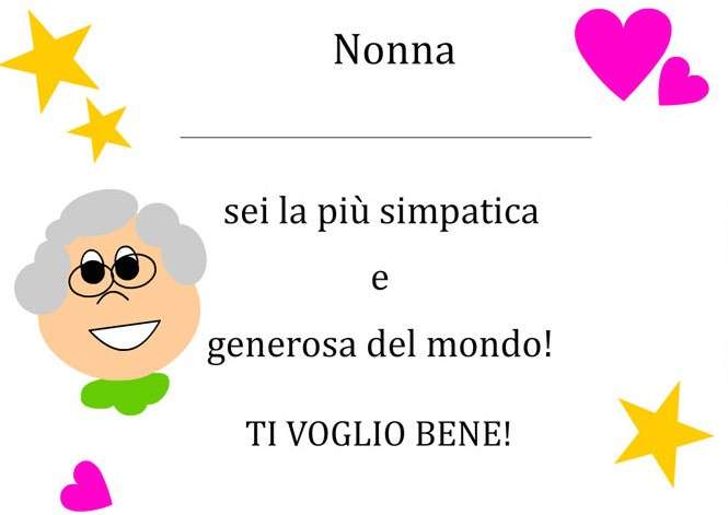 Attestato per la nonna