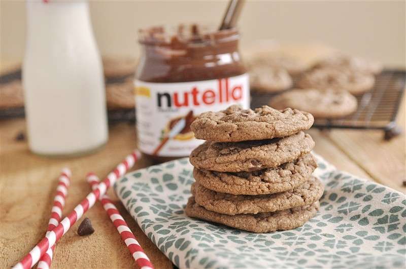 Biscotti alla Nutella con gocce di cioccolato