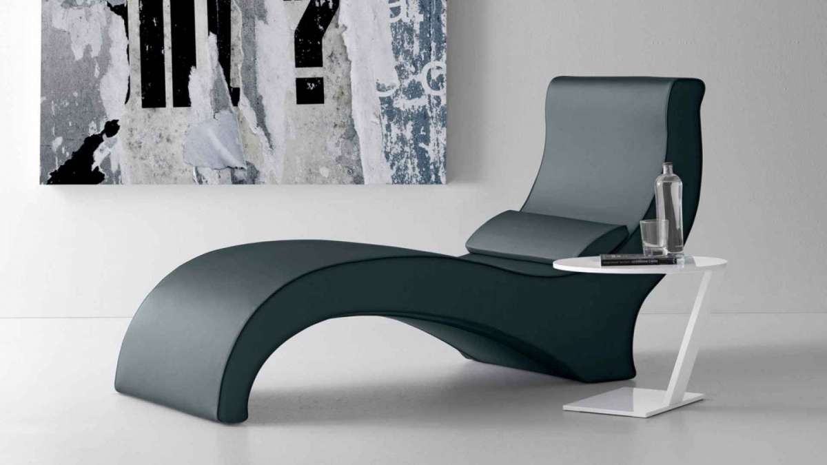 Chaise longue Dixie nera