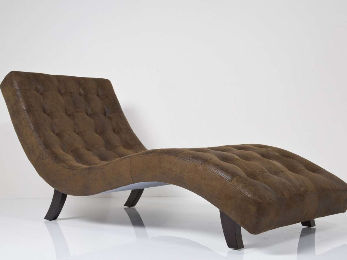 Chaise longue in pelle