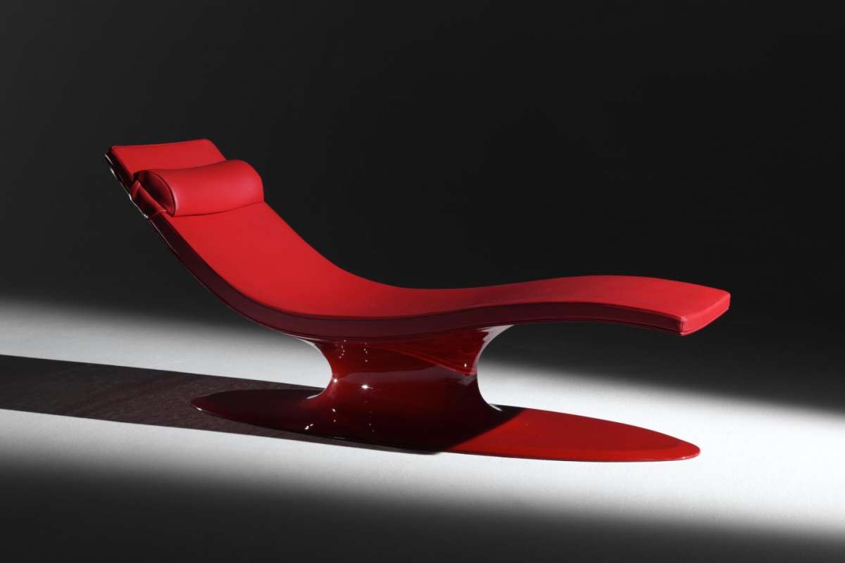 Chaise longue rossa