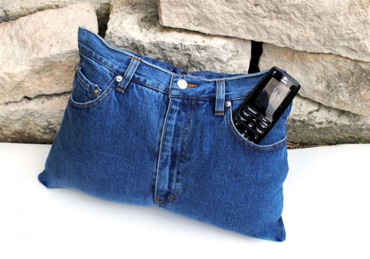 Cuscino originale in denim