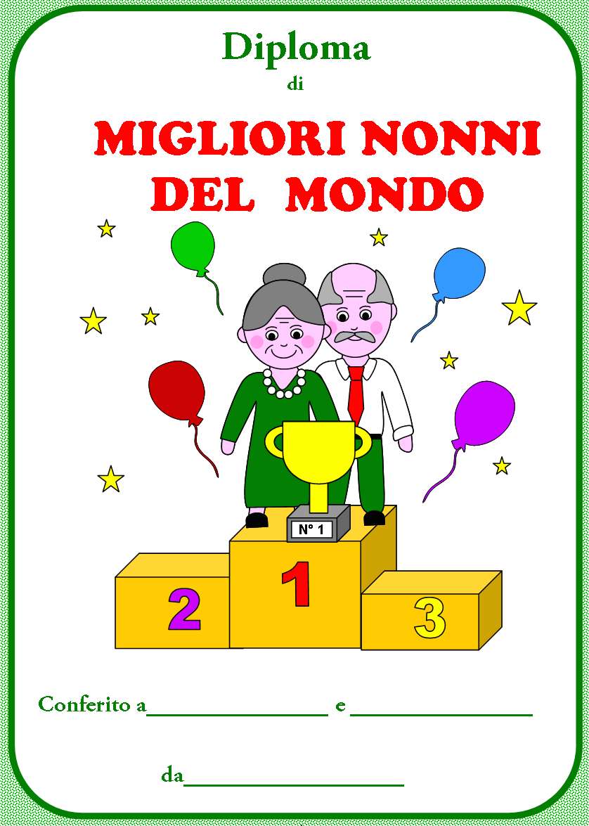 Diploma per i migliori nonni