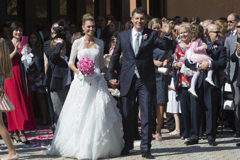 I neo sposi vip dopo la cerimonia religiosa