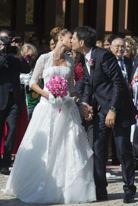 Il bacio dei neo sposi vip