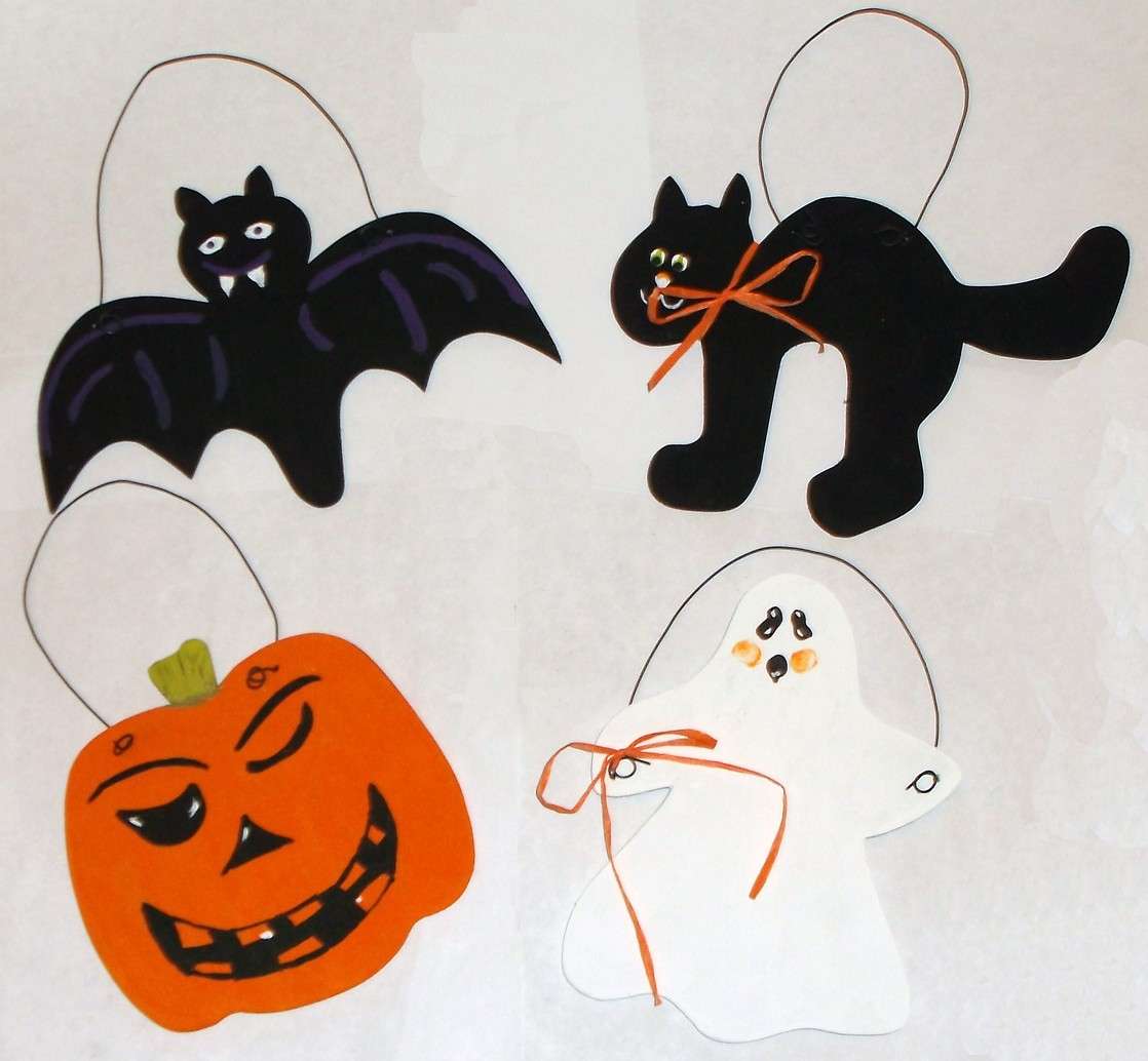 Lavoretti Halloween per bambini zucche e gatti
