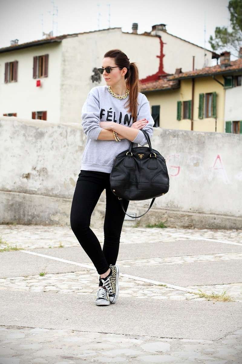 Leggings e Converse