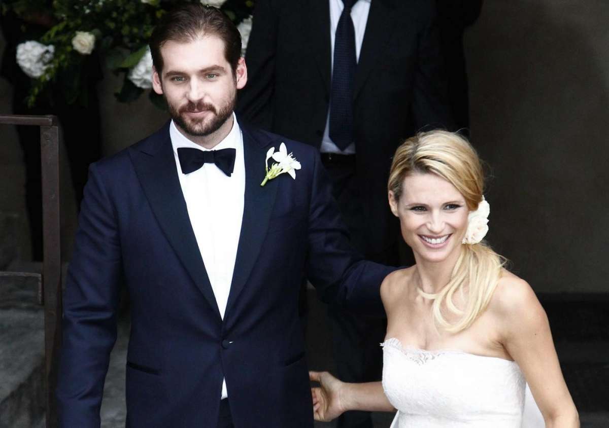 Michelle Hunziker e Tomaso Trussardi nel giorno delle nozze