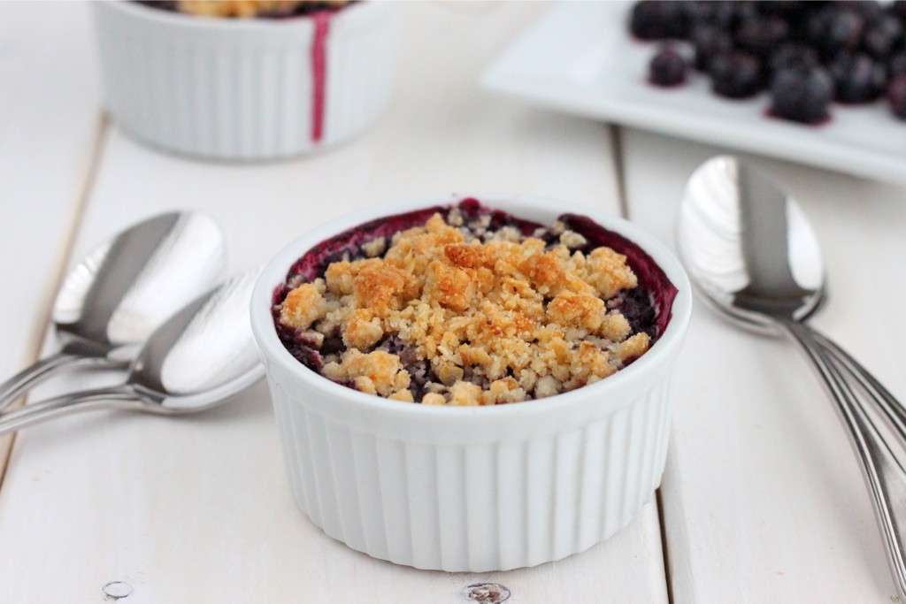 Mini crumble di mirtilli