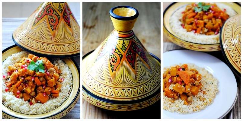 Tajine con cous cous e patate dolci