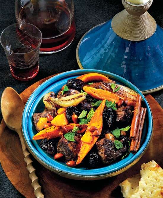 Tajine di agnello e patate dolci