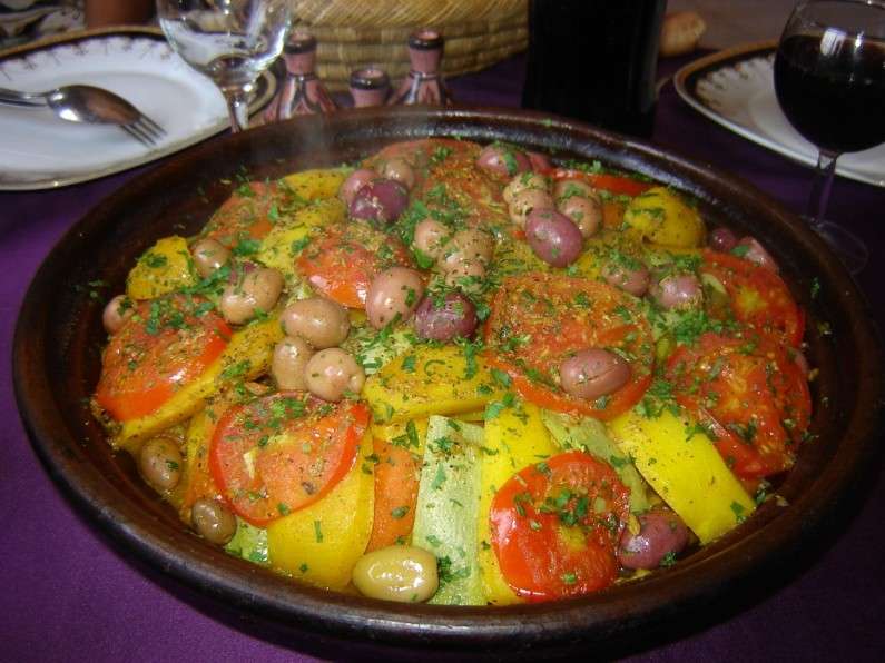 Tajine di pesce e verdure