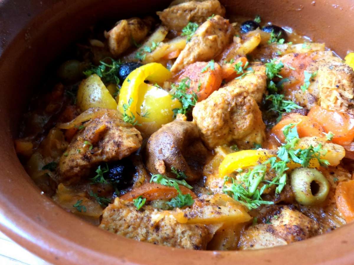 Tajine di pollo e peperoni