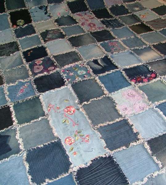 Tappeto patchwork con fantasia floreale