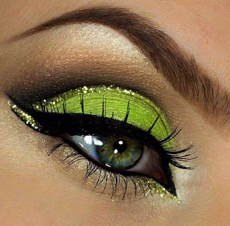 Trucco occhi arabo verde lime