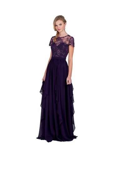 Abito blu scuro con pizzo