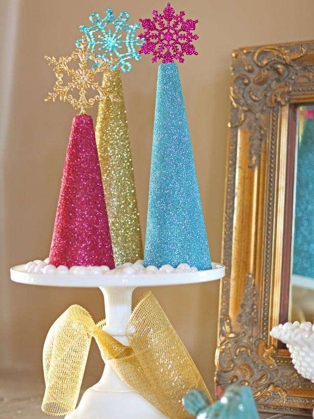 Alberi di Natale con i glitter