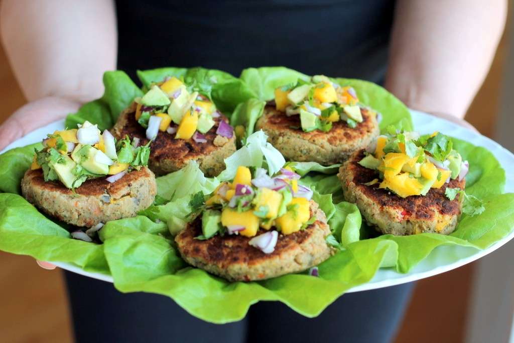 Burger di lenticchie con verdure