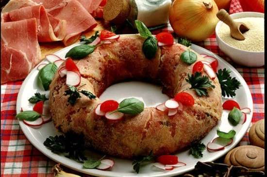 Ciambella di riso e prosciutto