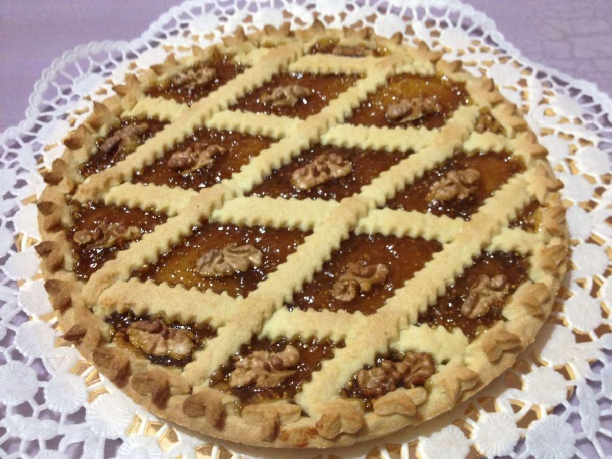 Crostata con confettura di fichi