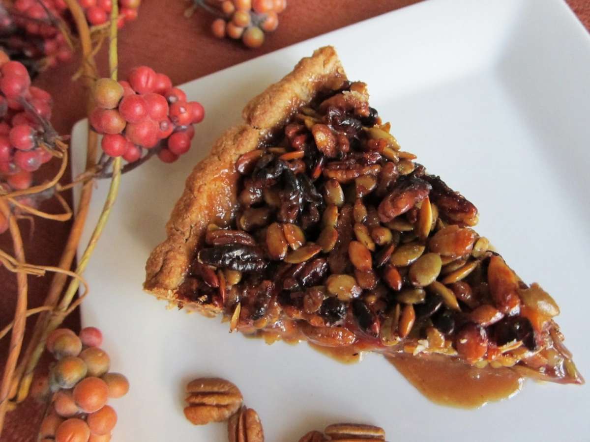 Crostata di noci caramellate