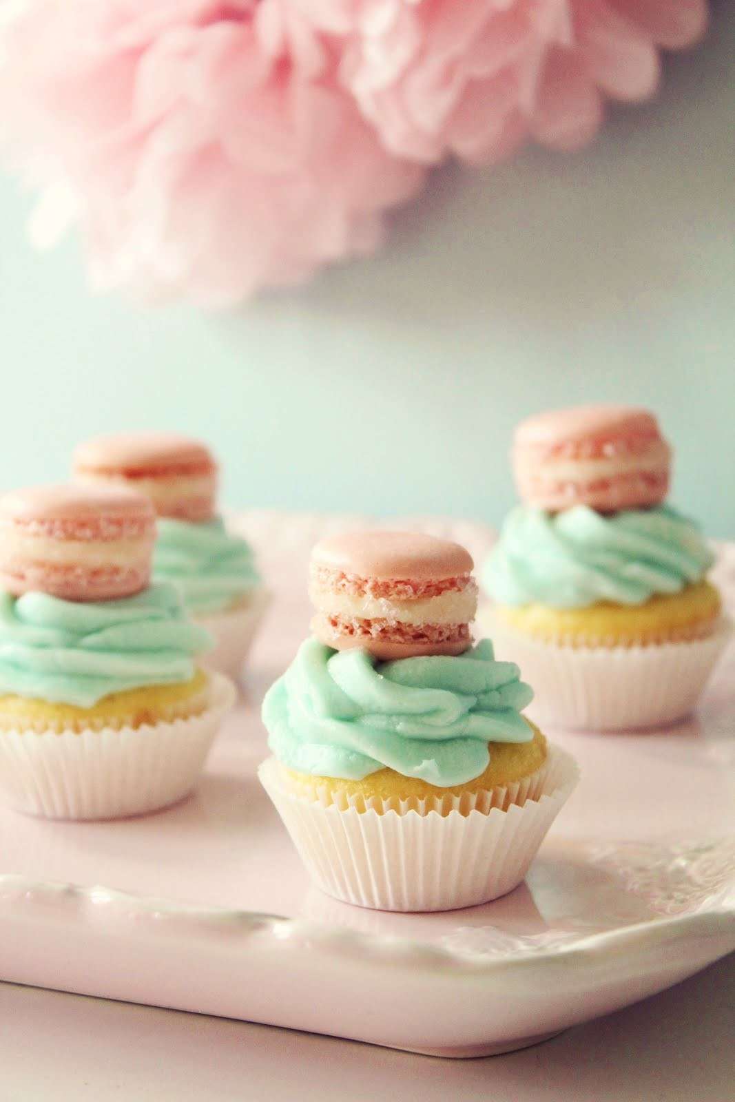 Cupcake con macaron