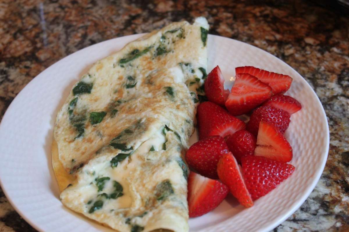 Omelette con fragole