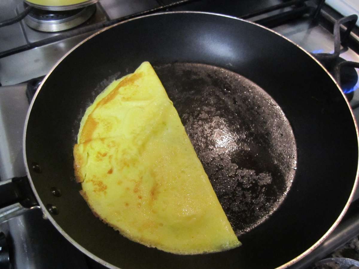 Omelette durate la cottura