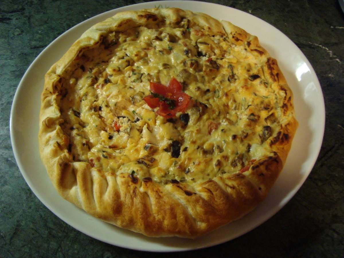 Pasta sfoglia con melanzane