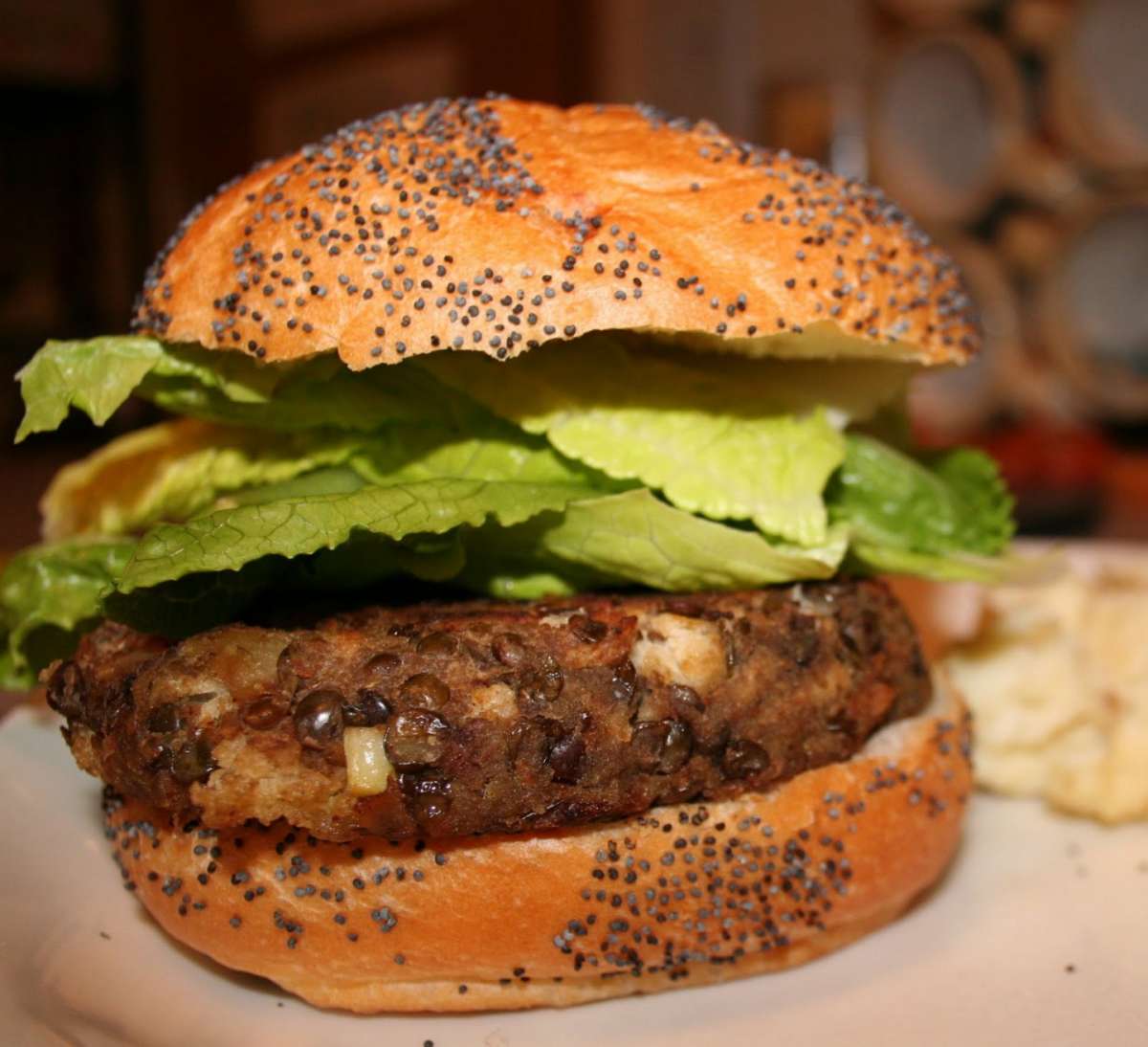 Ricetta con burger di lenticchie