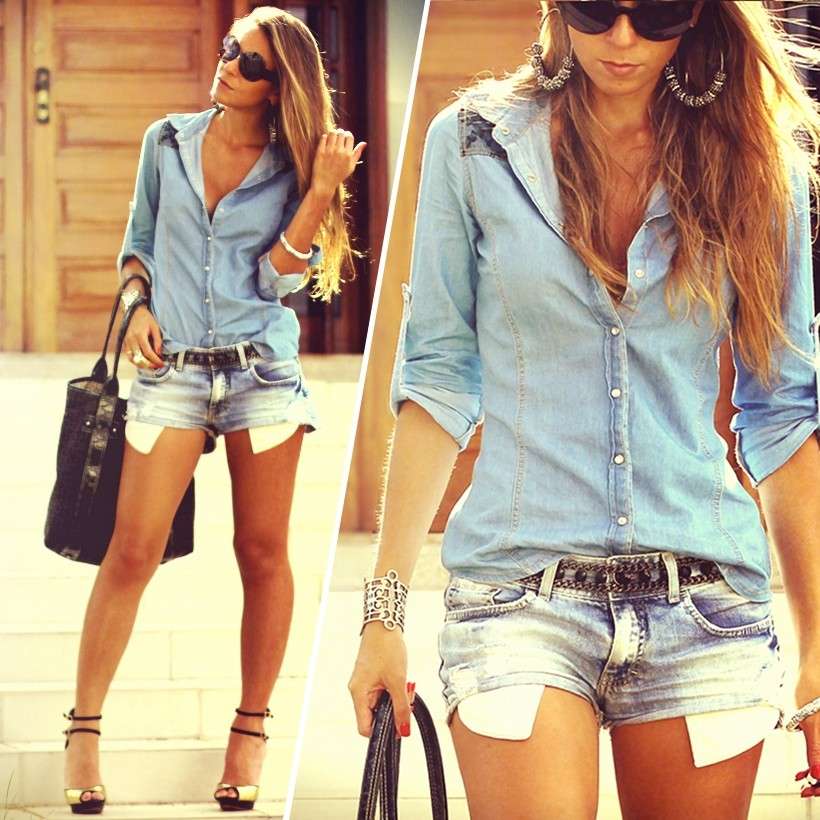 Shorts di jeans