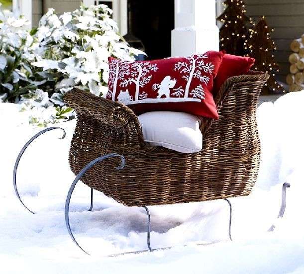 Slitta da giardino per Natale