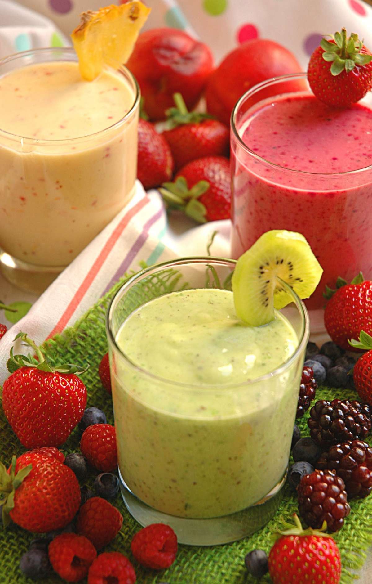 Smoothies con frutta fresca