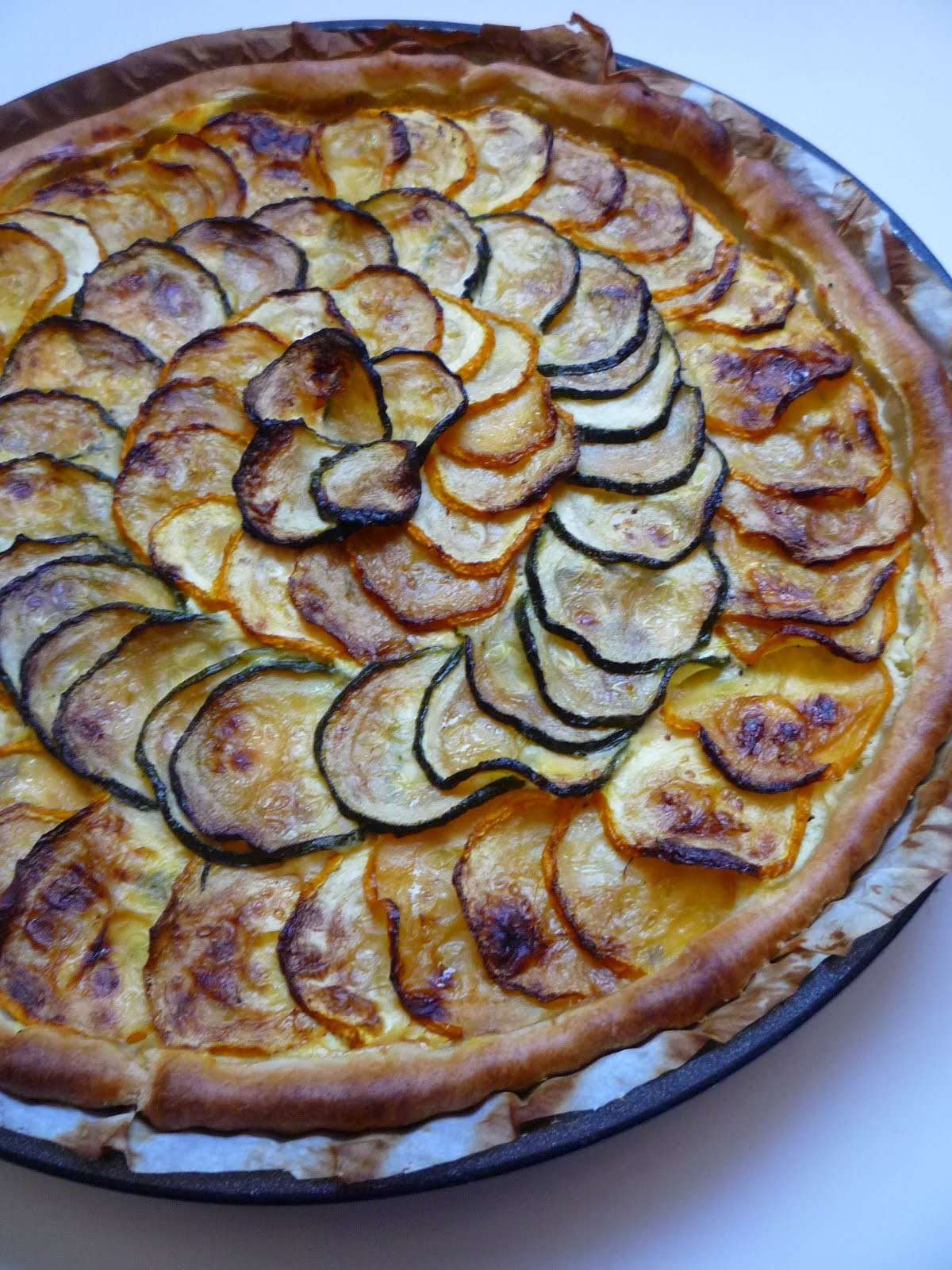 Torta salata patate, zucchine e melanzane