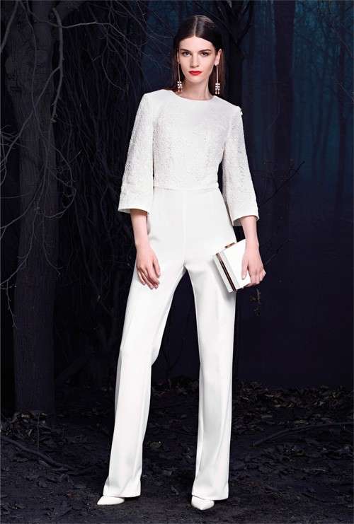 Completo con pantalone bianco Elisabetta Franchi