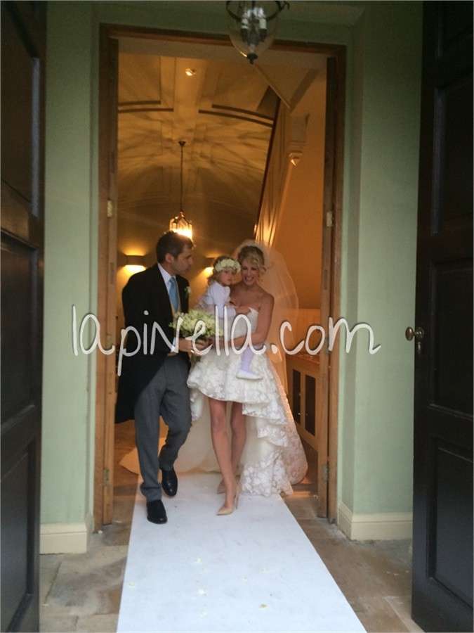 Gli sposi vip con la piccola Mia