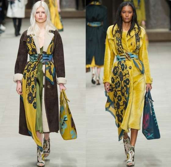 Le sciarpe dalla passerella Burberry