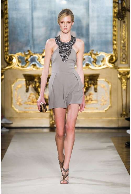 Minidress grigio e argento