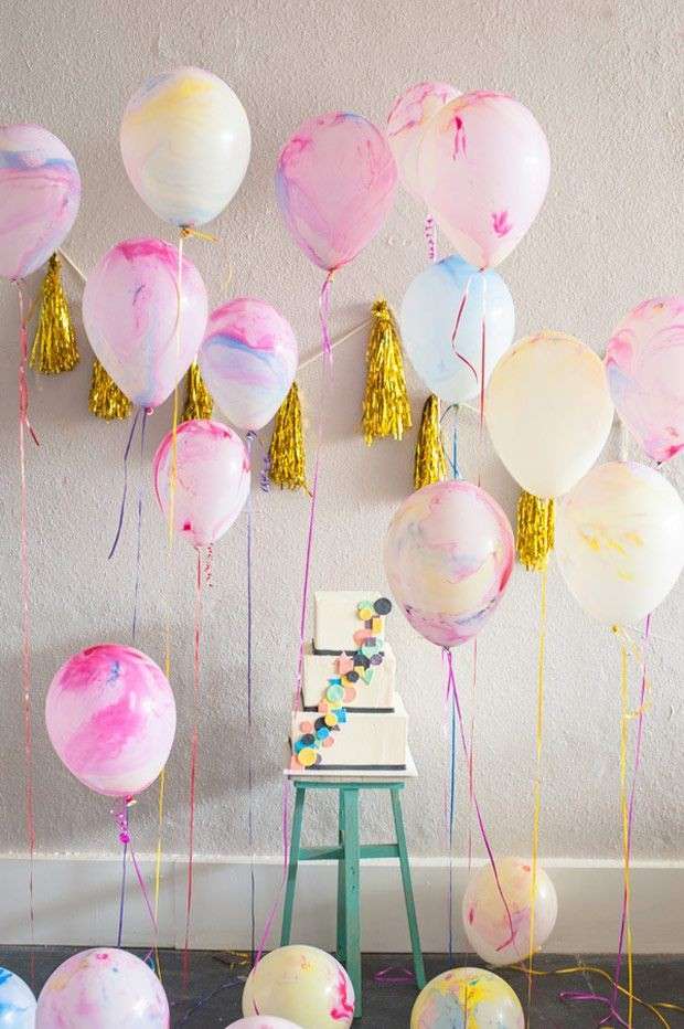 Palloncini dipinti per un compleanno