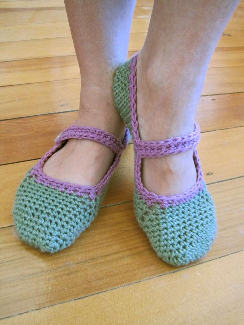 Pantofole crochet con il cinturino