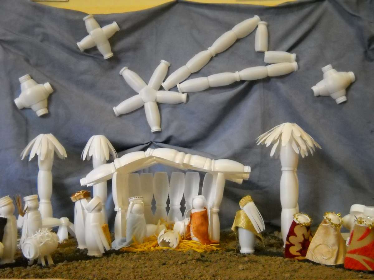 Plastica riciclata per il presepe