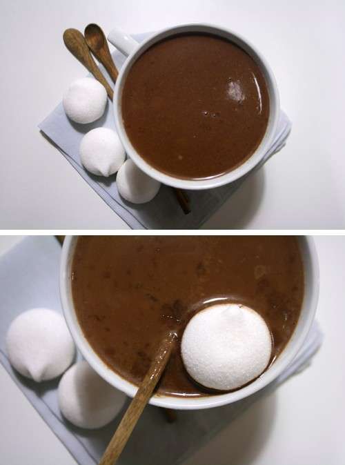 Cioccolata calda con dolcetti