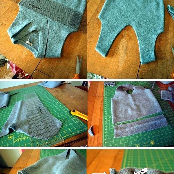 Gilet con vecchi maglioni