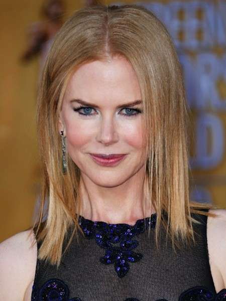 Long bob liscio per Nicole Kidman