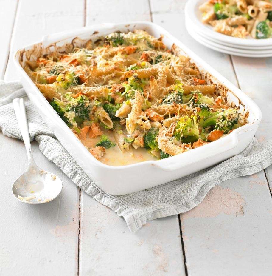 Pasta gratinata con broccoli e formaggio