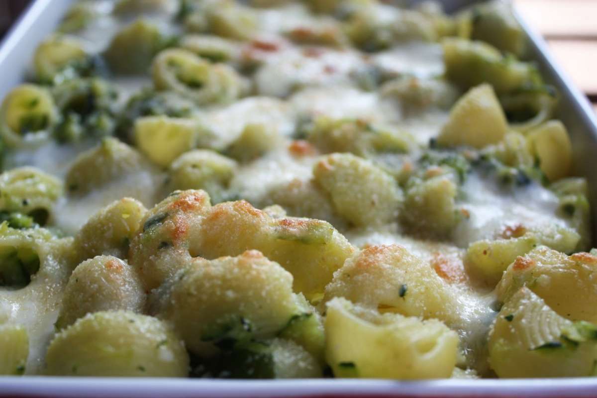 Pasta gratinata con spinaci