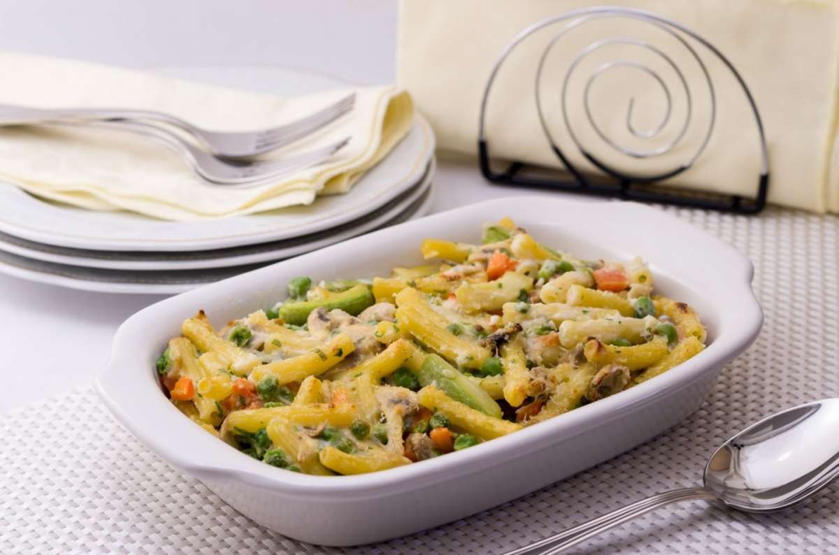 Pasta gratinata con verdure