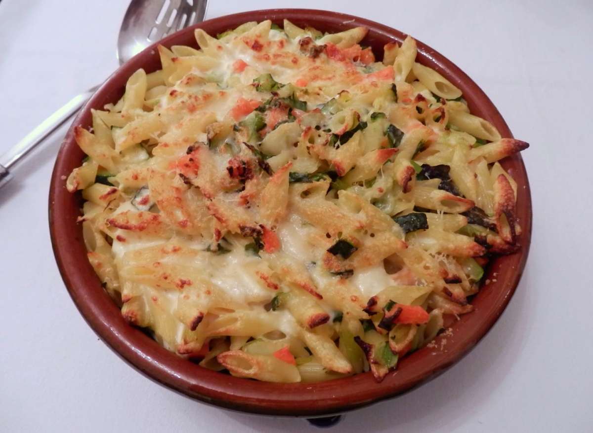 Penne vegetariane gratinate