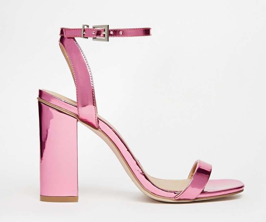 Sandali rosa laminati Asos